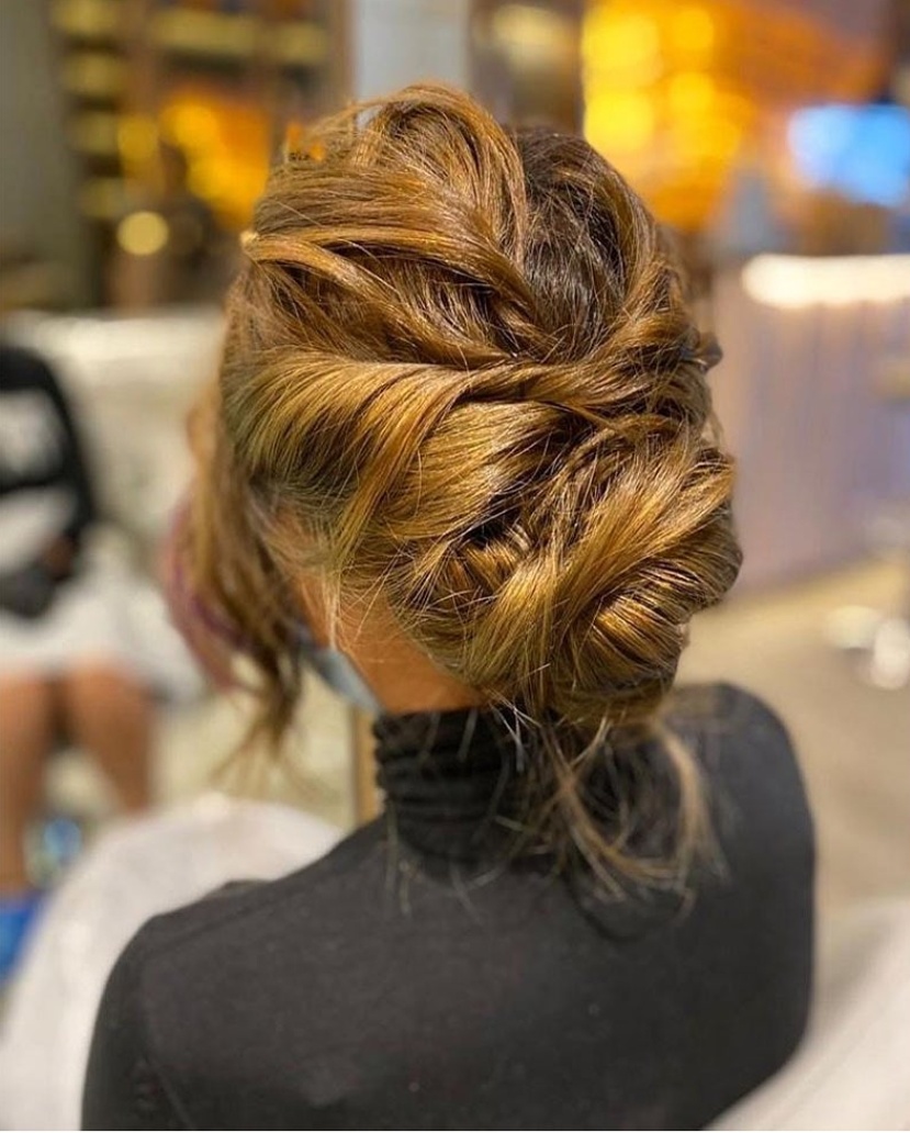 Photo of Poufed braided bun for sangeet or reception | Hairstyles for  gowns, Lehenga hairstyles, Indian wedding hairstyles